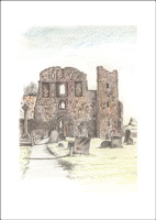 Lindisfarne Priory and St. Mary's Church - A4 Print