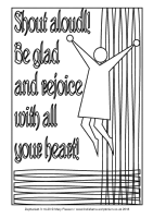 13 - Third Sunday Advent - Zephaniah 3.14-20 - Downloadable / Printable Colouring Sheet