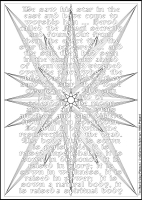 The Star - Multicoloured Meditations - Large PVC Colouring Image