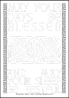 Blessed Days - Multicoloured Contemplations - Large PVC Colouring Image