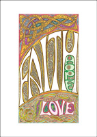 Faith Hope Love - Faith - A4 Print (C) www.lindisfarne-scriptorium.co.uk 2020