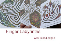   3 Finger Labyrinths with Raised Edges (C) www.lindisfarne-scriptorium.co.uk 2020