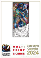 *2024 Downloadable Colouring Calendar - Multi Print (C) www.lindisfarne-scriptorium.co.uk 2020