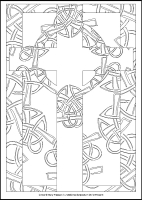 Cross - Multicoloured Reflections - Downloadable / Printable - Colouring Sheet