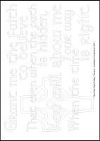 Grant Me Faith - Multicoloured Contemplations - Downloadable / Printable - Colouring Sheet