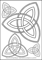 Triune Knot - Multicoloured Praises - Large PVC Colouring Image